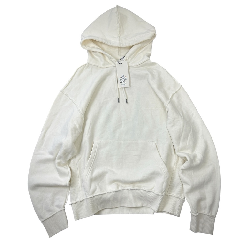 Element Mi Amor Ales Amor Embroidered Flower White Hoodie size Medium NWT